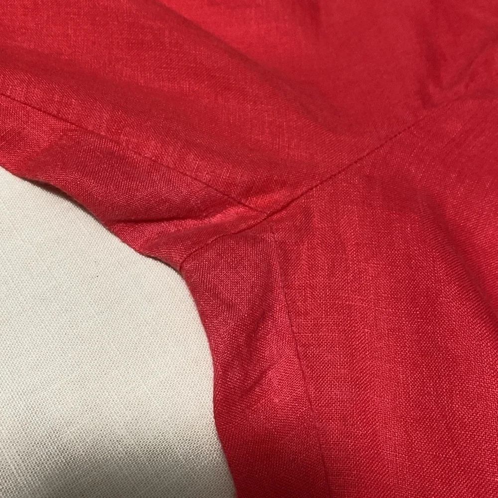Everlane Red 100% Linen Jumper in Size 6.
